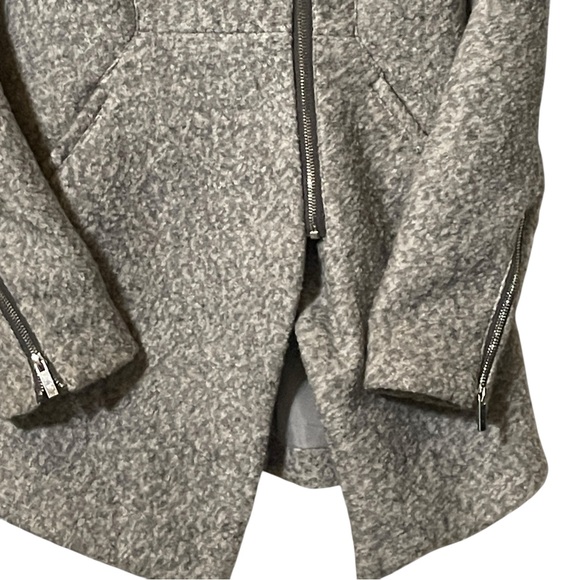 Dex Women's Gray Pea Coat Wool Blend Zip Front Pockets Women's Size XS - Picture 8 of 16